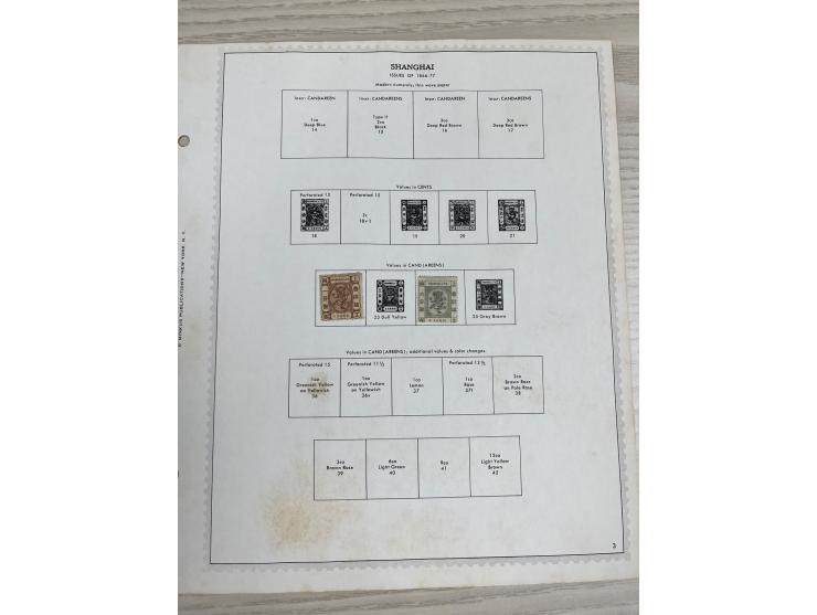 including Shanghai, Chefoo, Chingkiang, Wugu and others. Mostly Shanghai LPO stamps. Plus a fe Amoy, Hankow, Kewkiang LPO sta